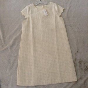 Gymboree girls Ivory & Gold Dress. A-LINE , Knee Length, fully lined